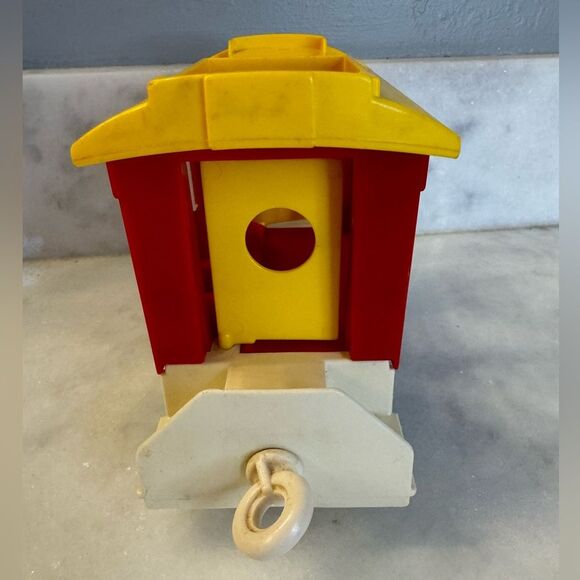 Fisher Price Little People Vintage Circus Train 991 Caboose 1973 Red Train Car - Picture 5 of 7